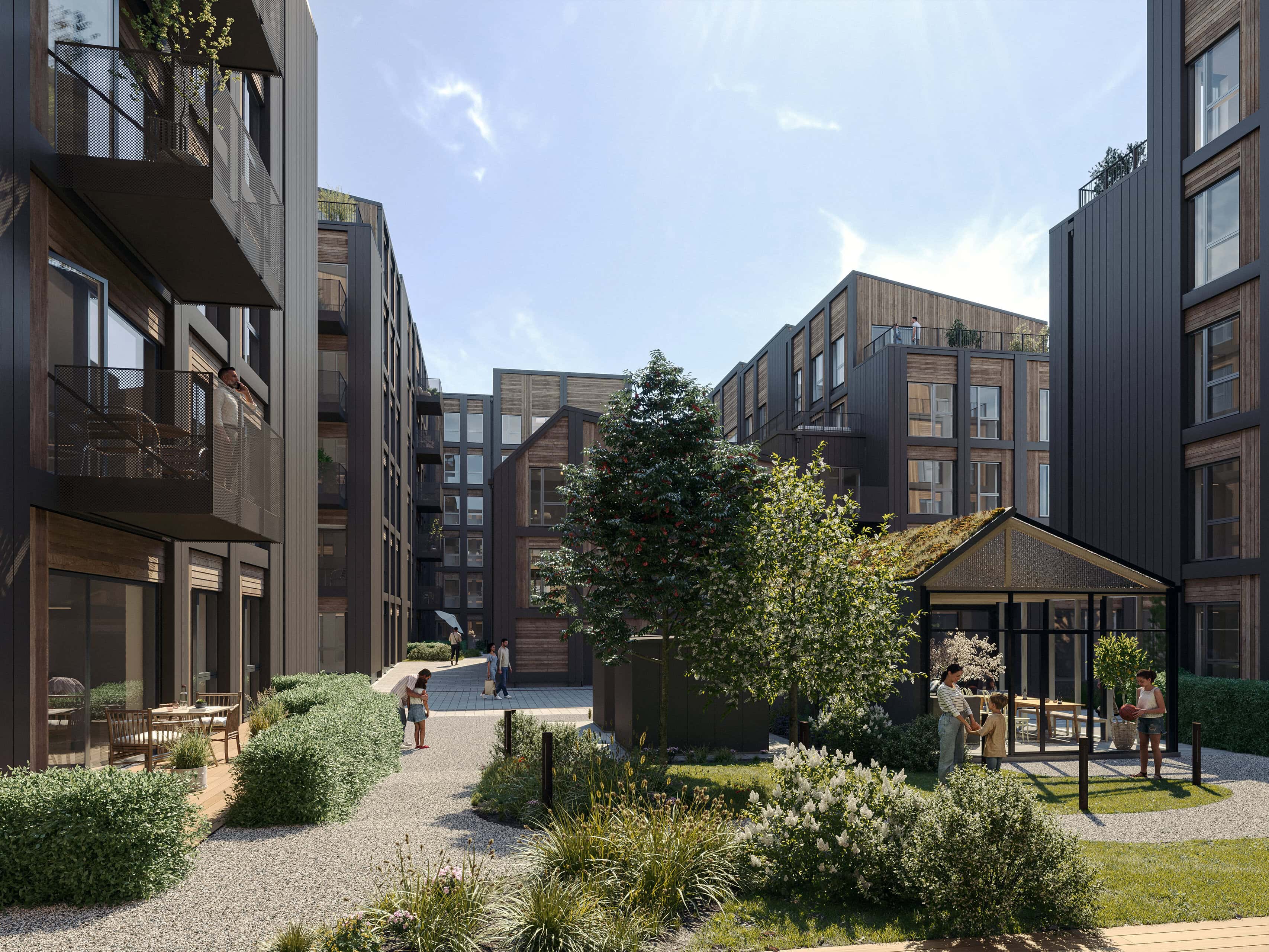 3D visualization - Dimension Design - Ripple Residence - Exterior 002 - Courtyard