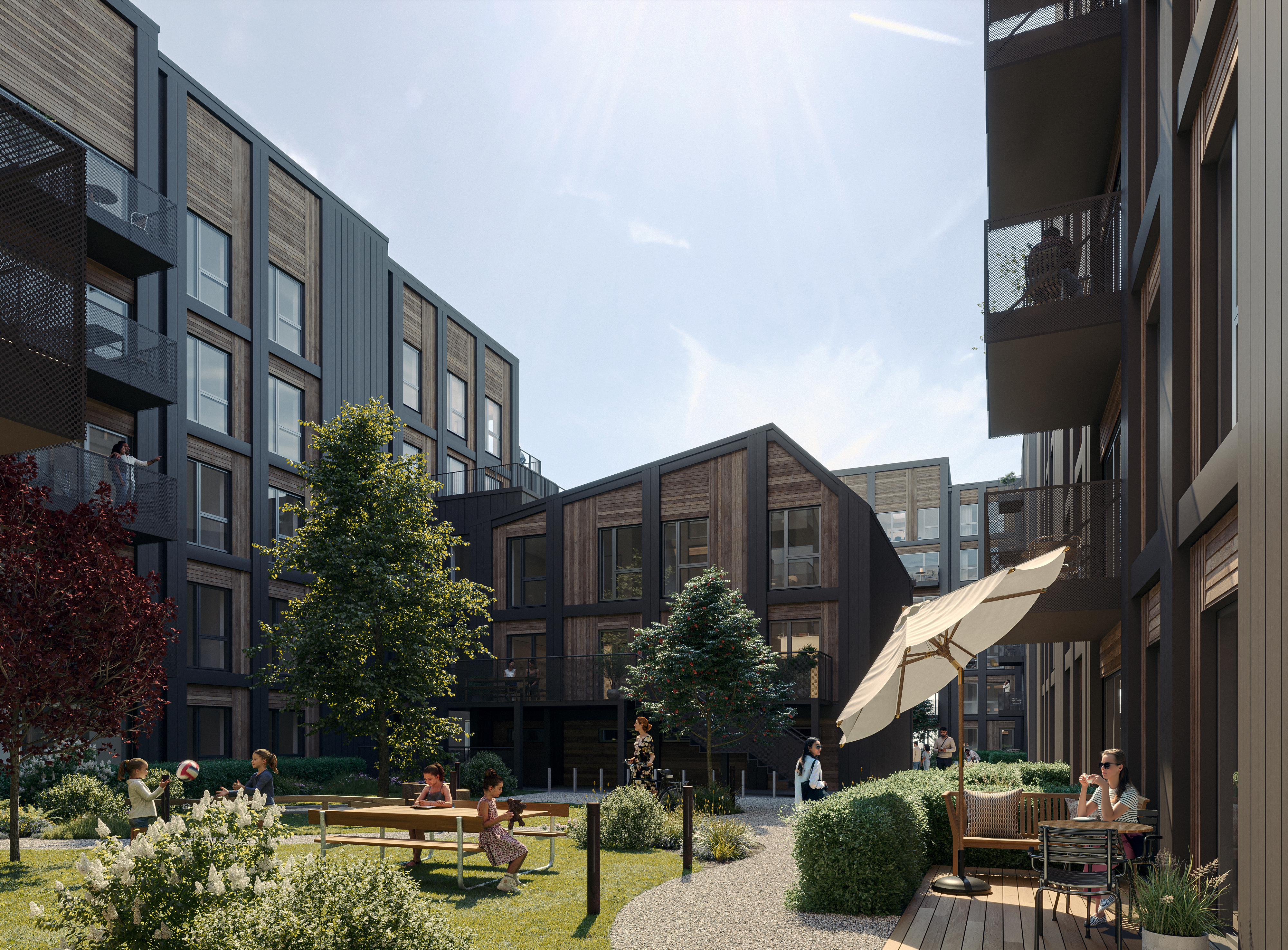 3D Visualization - Dimension Design - Ripple Residence - Exterior - 001 - The Courtyard